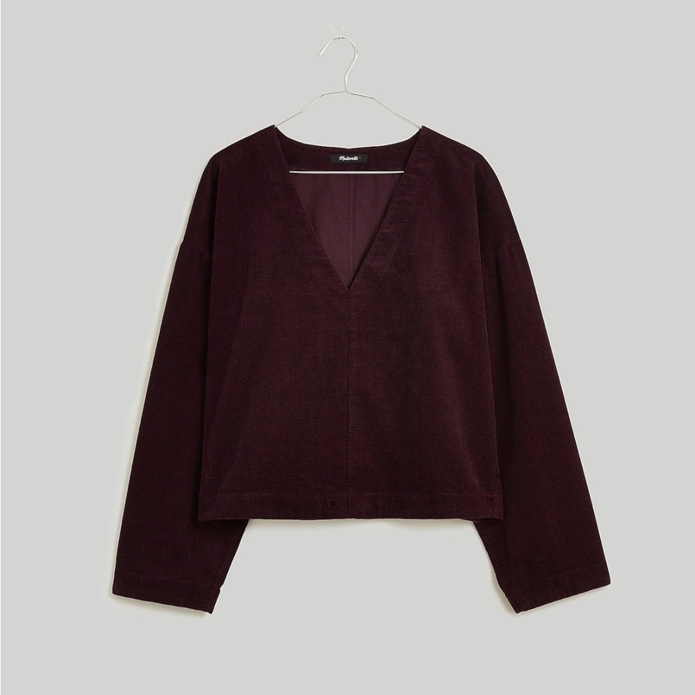 Madewell Waffle-Knit Relaxed V-Neck Top